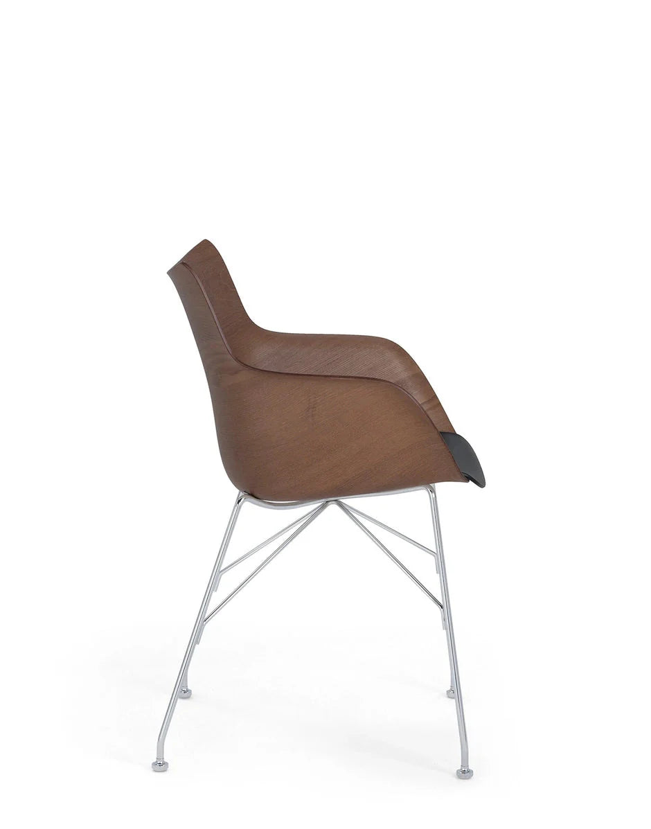[product_category]-Kartell Q/Wood Armchair Basic Veneer, Dark Wood/Chrome-Kartell-8058967294910-04913SC-KAR-3