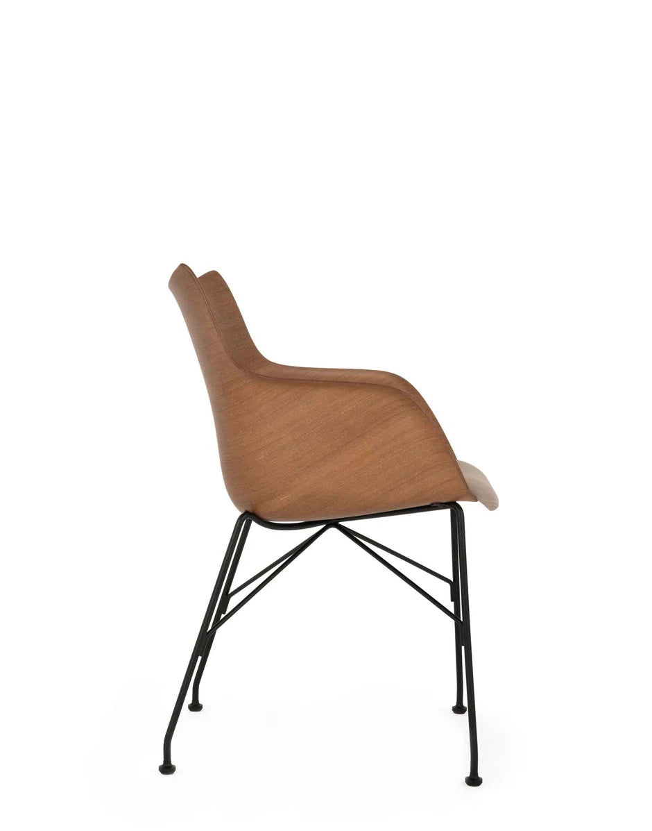 [product_category]-Kartell Q/Wood Armchair, Dark Wood/Black/Nude-Kartell-8058967310580-05928S4-KAR-3