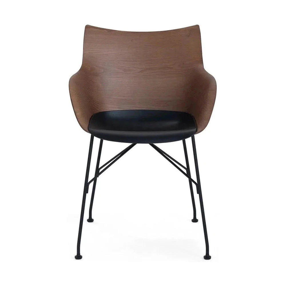 [product_category]-Kartell Q/Wood Armchair Slatted Ash, Dark Wood/Black-Kartell-8058967294996-04914SN-KAR-1
