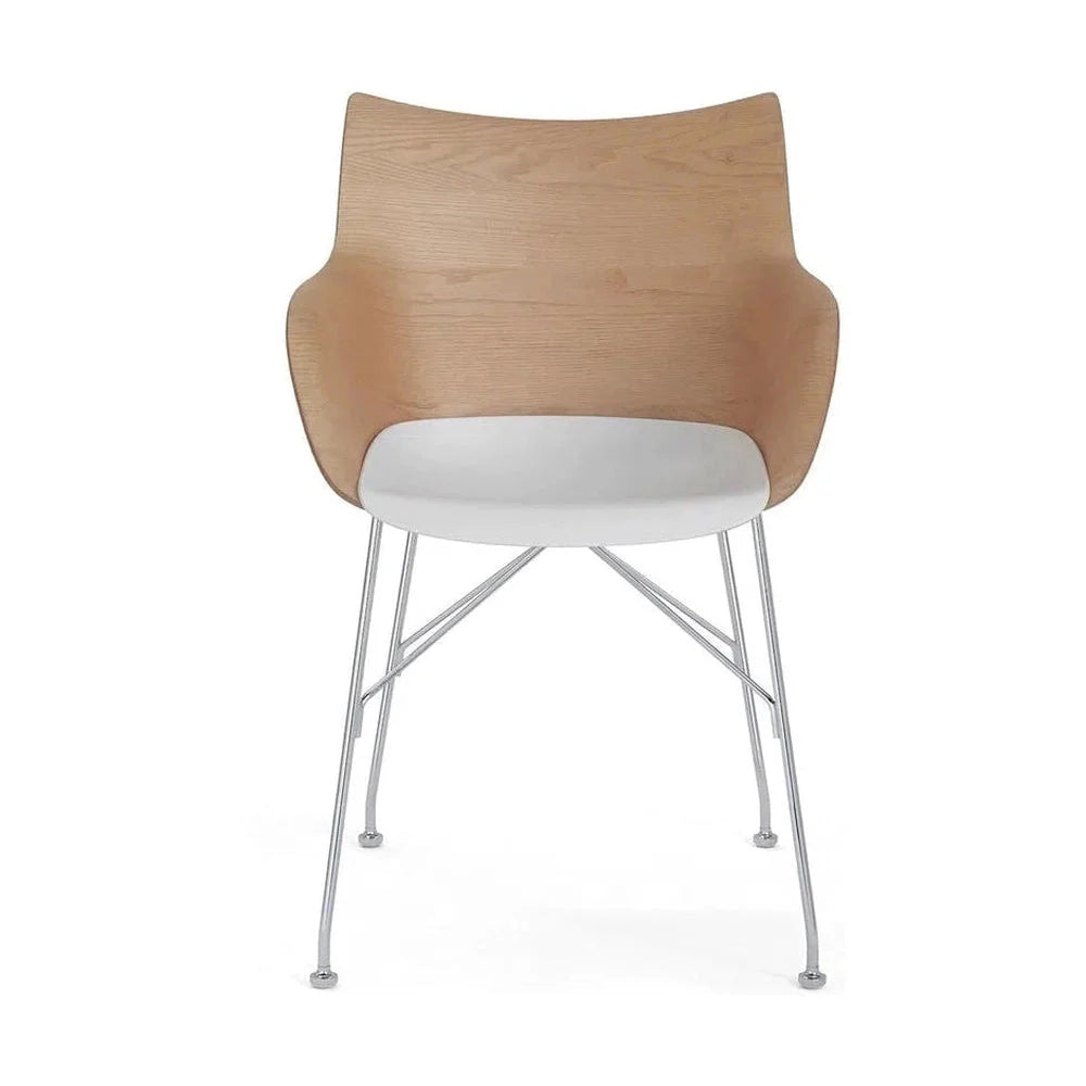 [product_category]-Kartell Q/Wood Armchair Slatted Ash, Light Wood/Chrome-Kartell-8058967294958-04914CC-KAR-1