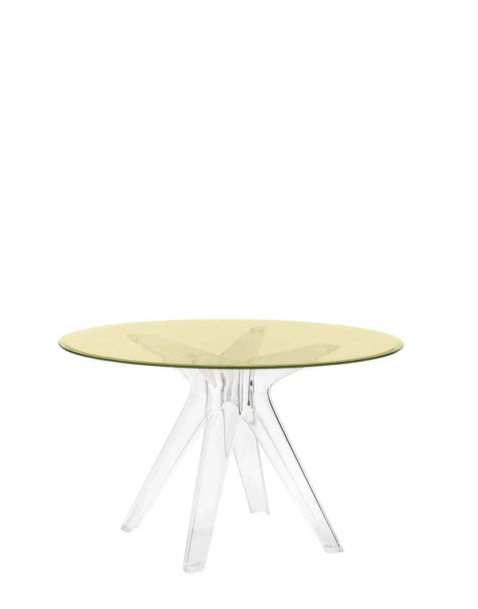 [product_category]-Kartell Sir Gio Table Round, Crystal/Yellow-Kartell-8058967259629-0327514-KAR-2