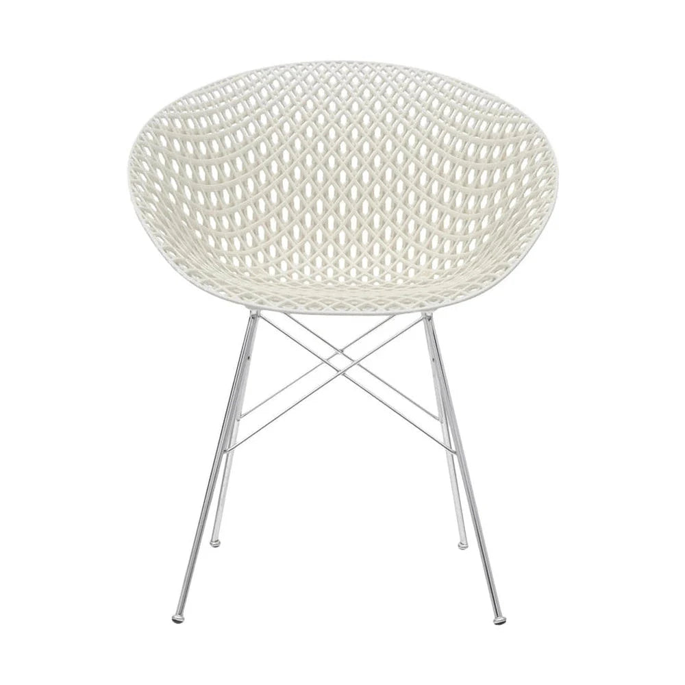 [product_category]-Kartell Smatrik Chair, White/Chrome-Kartell-8058967285918-05834B3-KAR-1