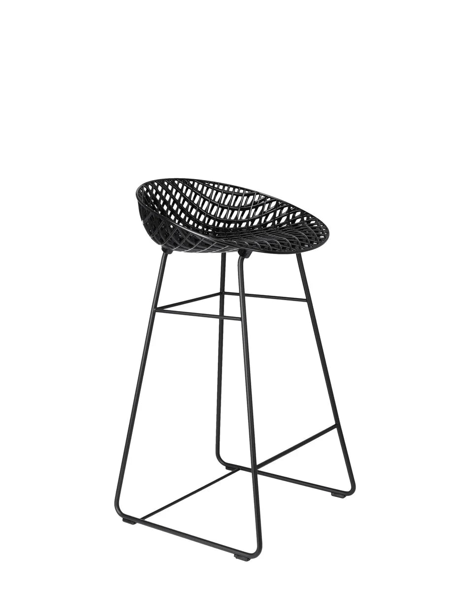 [product_category]-Kartell Smatrik Stool, Black/Black-Kartell-8058967292879-0588109-KAR-2