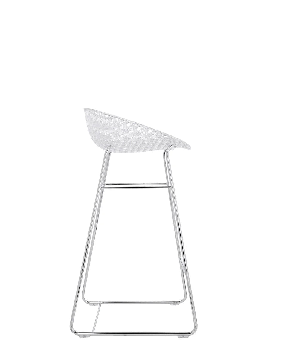 [product_category]-Kartell Smatrik Stool, Crystal/Chrome-Kartell-8058967292831-05881B4-KAR-3
