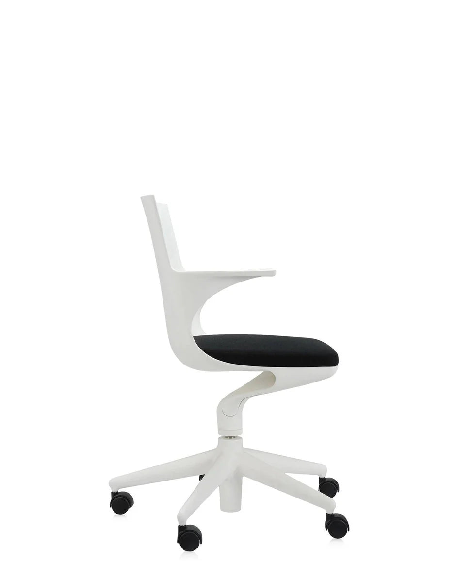 [product_category]-Kartell Spoon Armchair, White/Black-Kartell-8058967057898-0481903-KAR-3