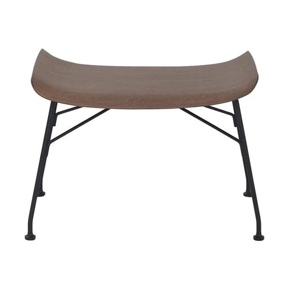 [product_category]-Kartell S/Wood Footrest Basic Veneer, Dark Wood/Black-Kartell-8058967295139-04918SN-KAR-1