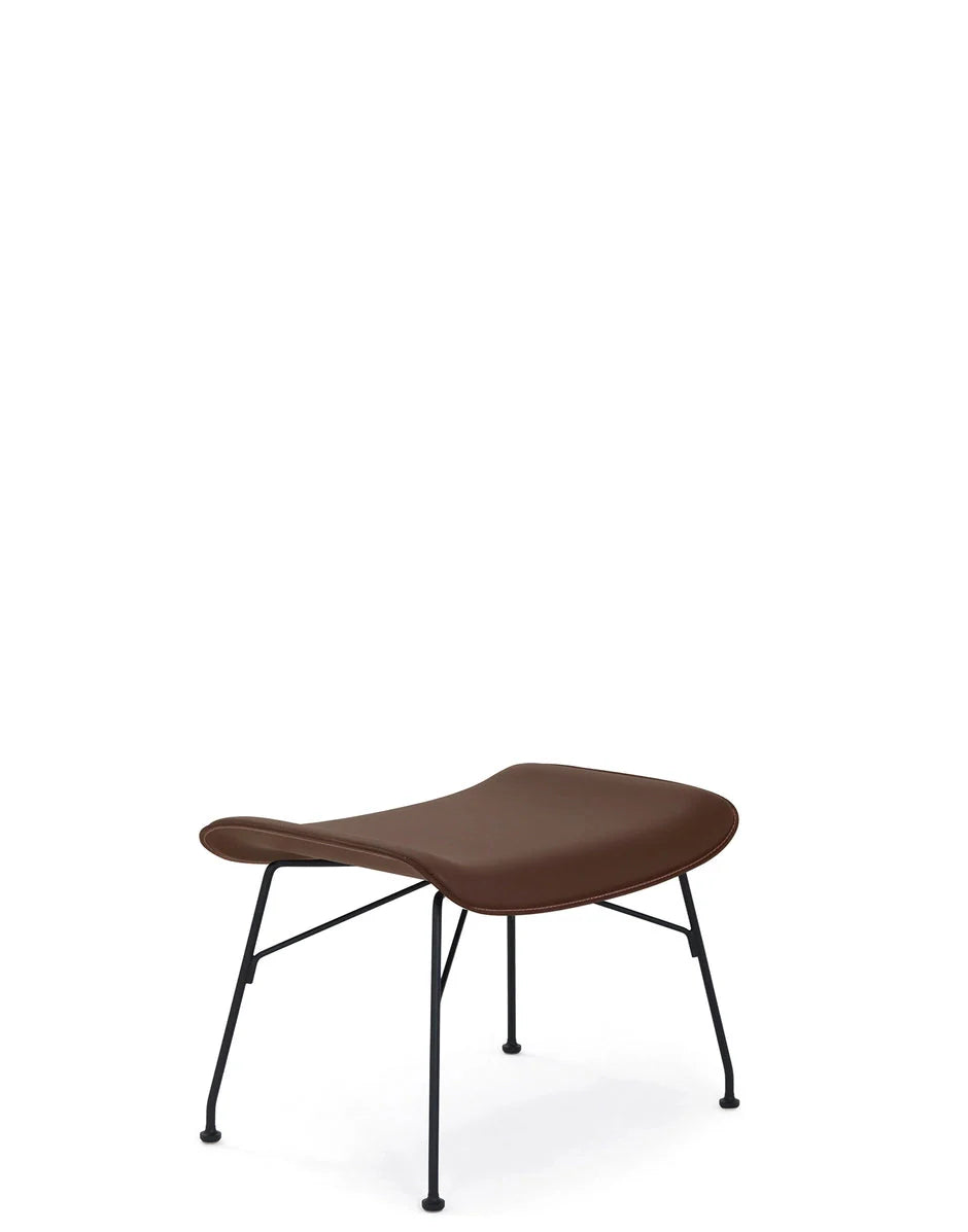 [product_category]-Kartell S/Wood Footrest Leather, Dark Wood/Black-Kartell-8058967295474-04920SN-KAR-2