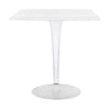 Kartell Top Top Table za Dr. Yes Square s kulatou základnou 70x70 cm, bílá