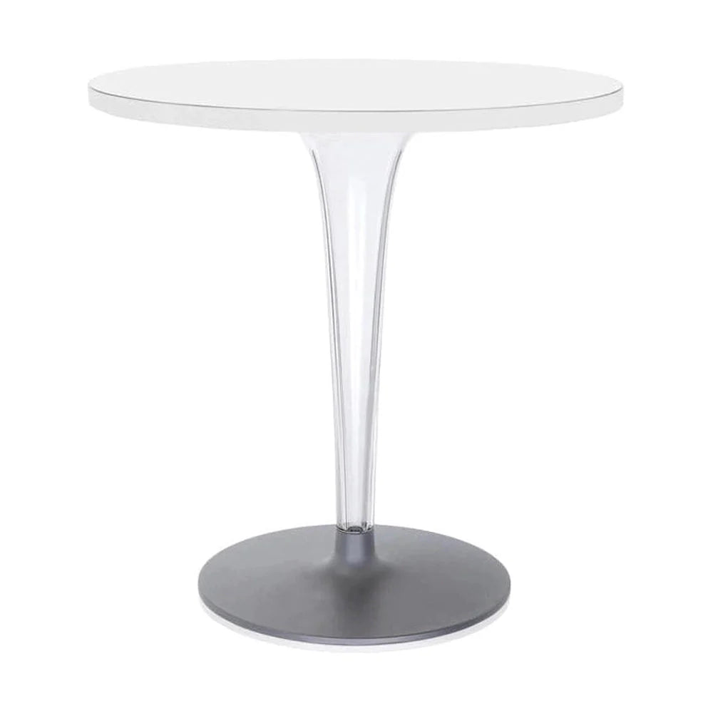 [product_category]-Kartell Top Top Table Round Outdoor With Round Base ⌀70 Cm, White-Kartell-8058967042061-0420203-KAR-1