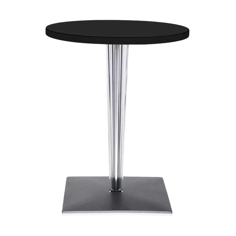 [product_category]-Kartell Top Top Table Round Outdoor With Square Base ⌀60 Cm, Black-Kartell-8058967042153-0421009-KAR-1