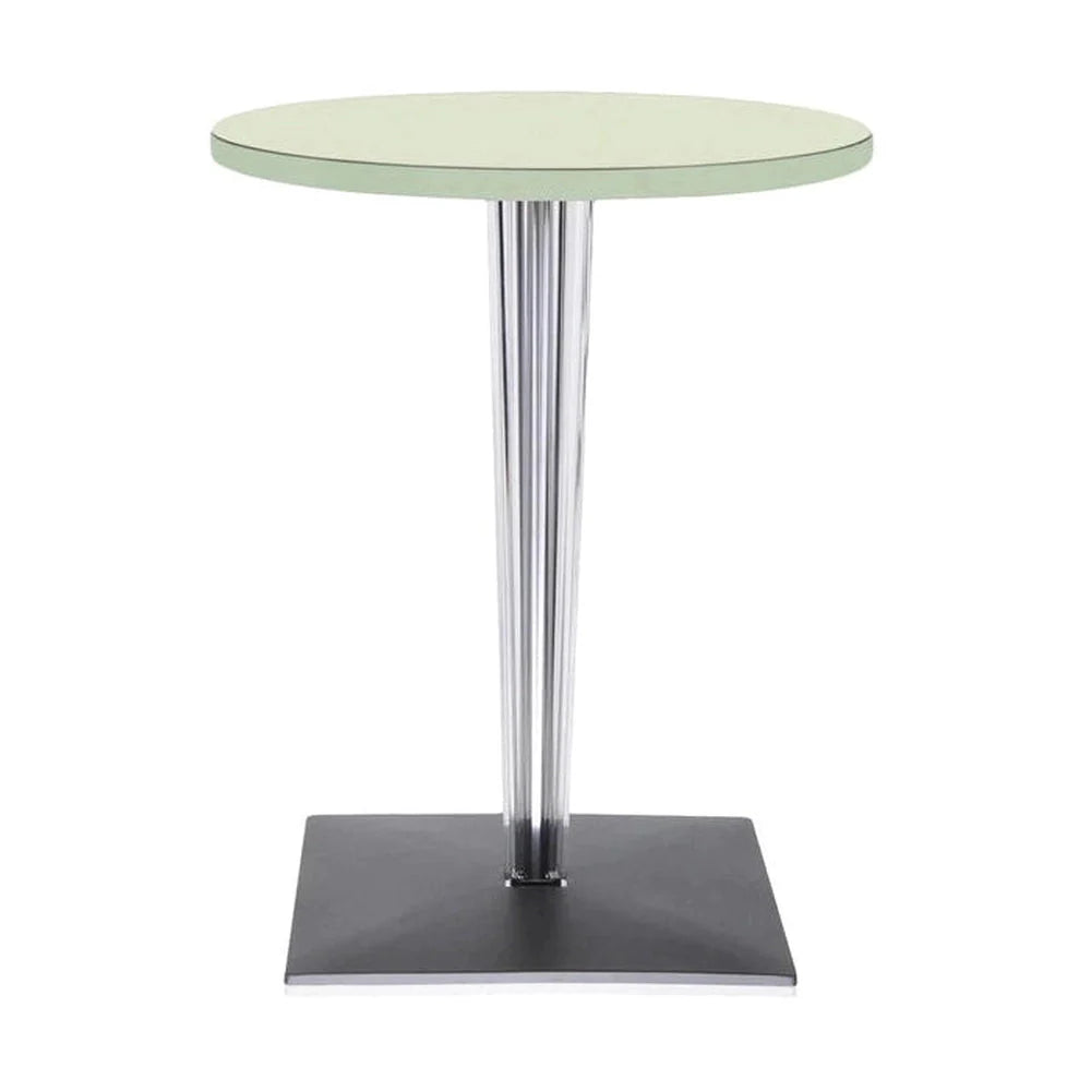 [product_category]-Kartell Top Top Table Round Outdoor With Square Base ⌀60 Cm, Green-Kartell-8058967042177-0421012-KAR-1