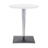 Kartell Top Top Table Round Outdoor With Square Base ⌀60 Cm, White