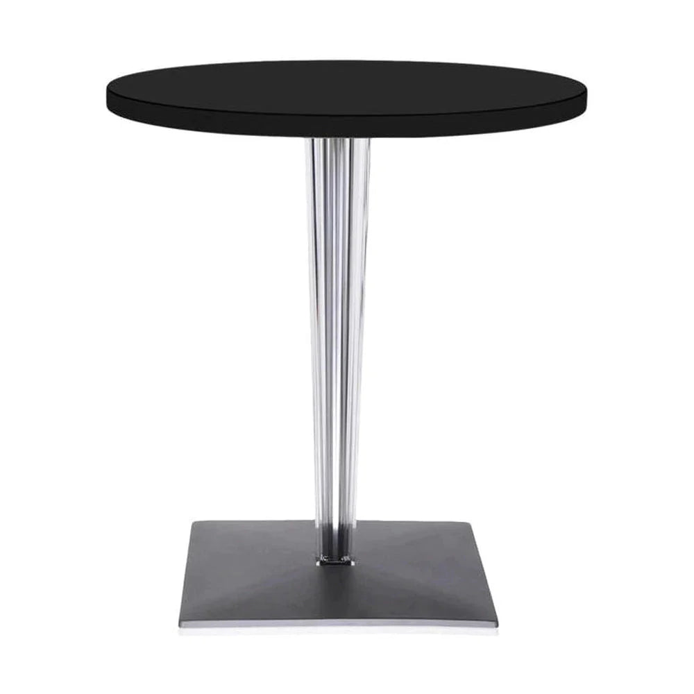 [product_category]-Kartell Top Top Table Round Outdoor With Square Base ⌀70 Cm, Black-Kartell-8058967042238-0421209-KAR-1