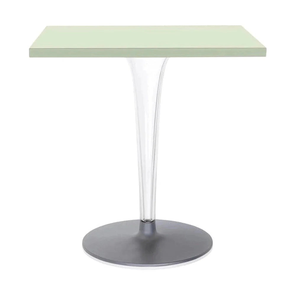 [product_category]-Kartell Top Top Table Square With Round Base 70x70 Cm, Green-Kartell-8058967042139-0420312-KAR-1