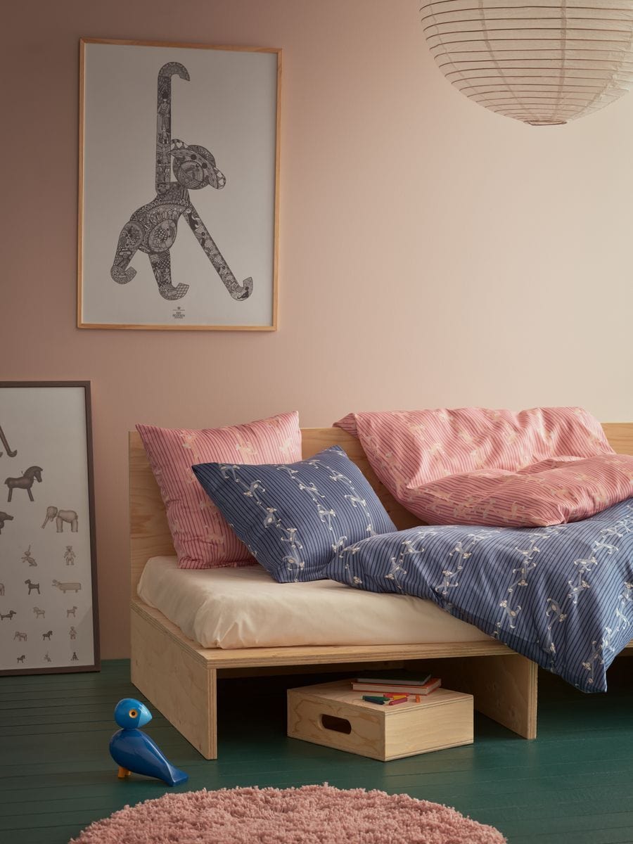 [product_category]-Kay Bojesen Bed Linen Monkey Junior 100x140 Cm, Pink-Kay Bojesen-5709513393924-39392-KAY-3
