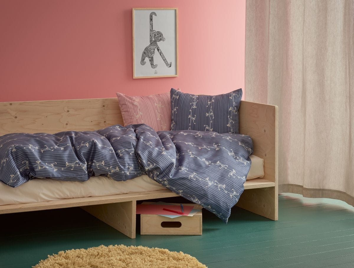 [product_category]-Kay Bojesen Bed Linen Monkey Junior 100x140 Cm, Pink-Kay Bojesen-5709513393924-39392-KAY-5
