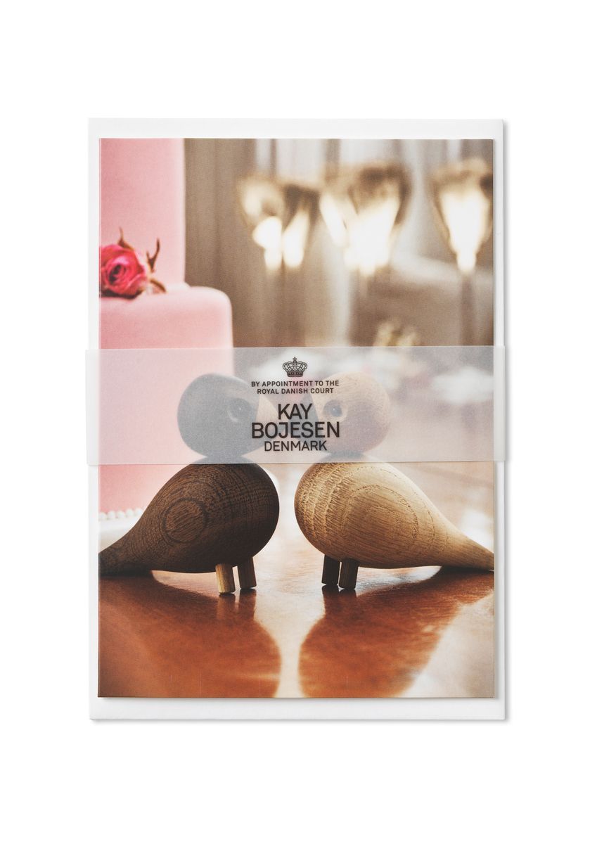 [product_category]-Kay Bojesen Card A6 Lovebirds Oak/Smoked 1 Piece-Kay Bojesen-5709513912064-91206-KAY-2