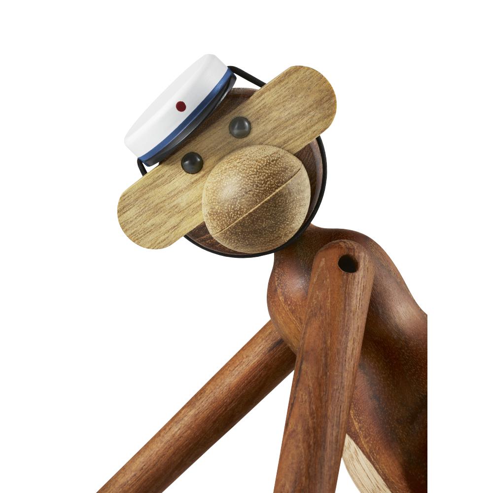 [product_category]-Kay Bojesen Monkey Medium Teak/Limba Incl. Blue Student Cap-Kay Bojesen-39231+39253-KAY-1