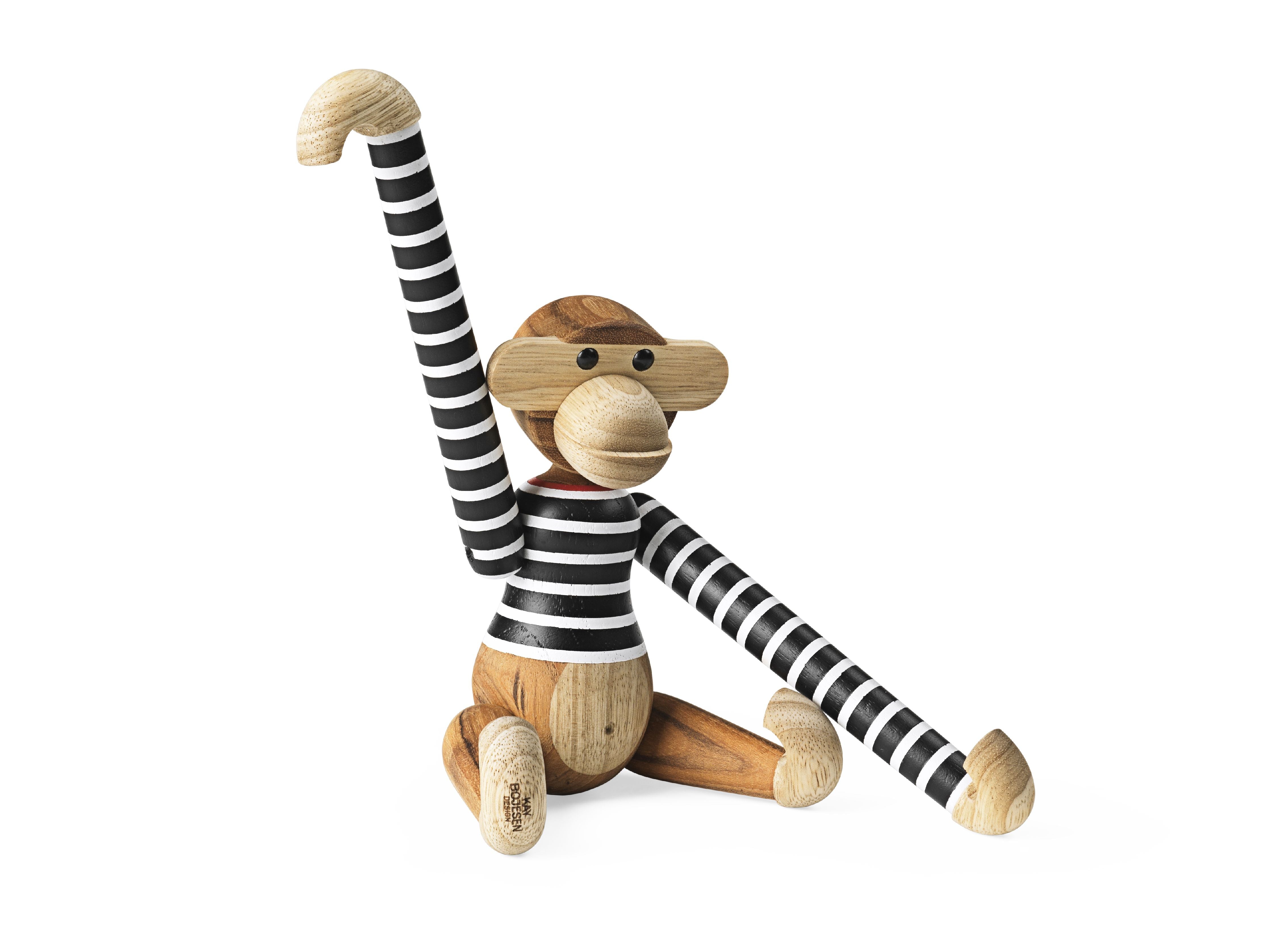 [product_category]-Kay Bojesen Monkey X Nørgaard Paa Strøget Small, Black/White-Kay Bojesen-5709513393344-39334-KAY-5