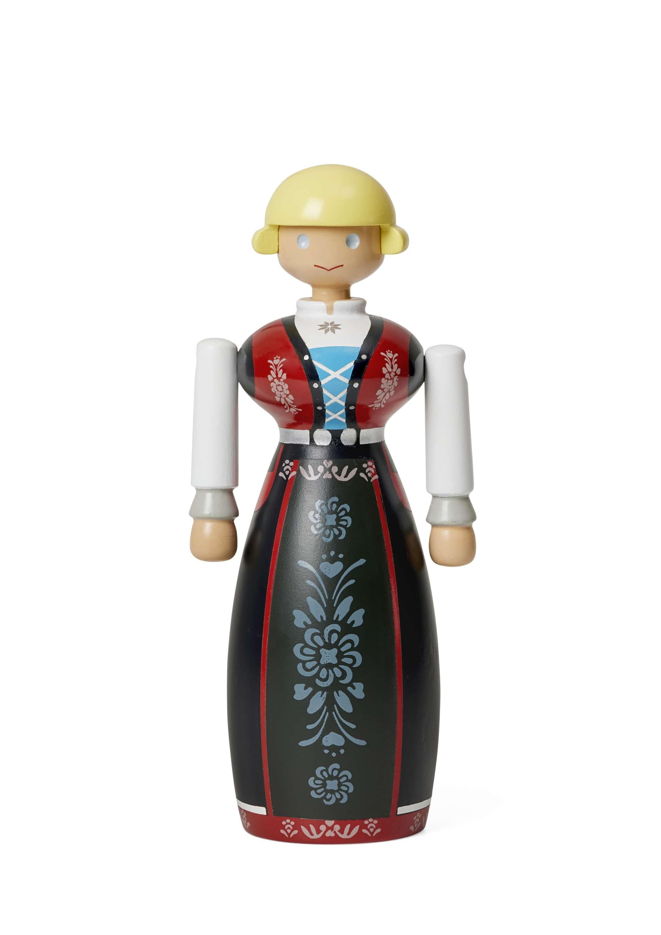 [product_category]-Kay Bojesen Norsk Bunad Woman H18 Cm (Black/Red/White)-Kay Bojesen-5709513392873-39287-KAY-4
