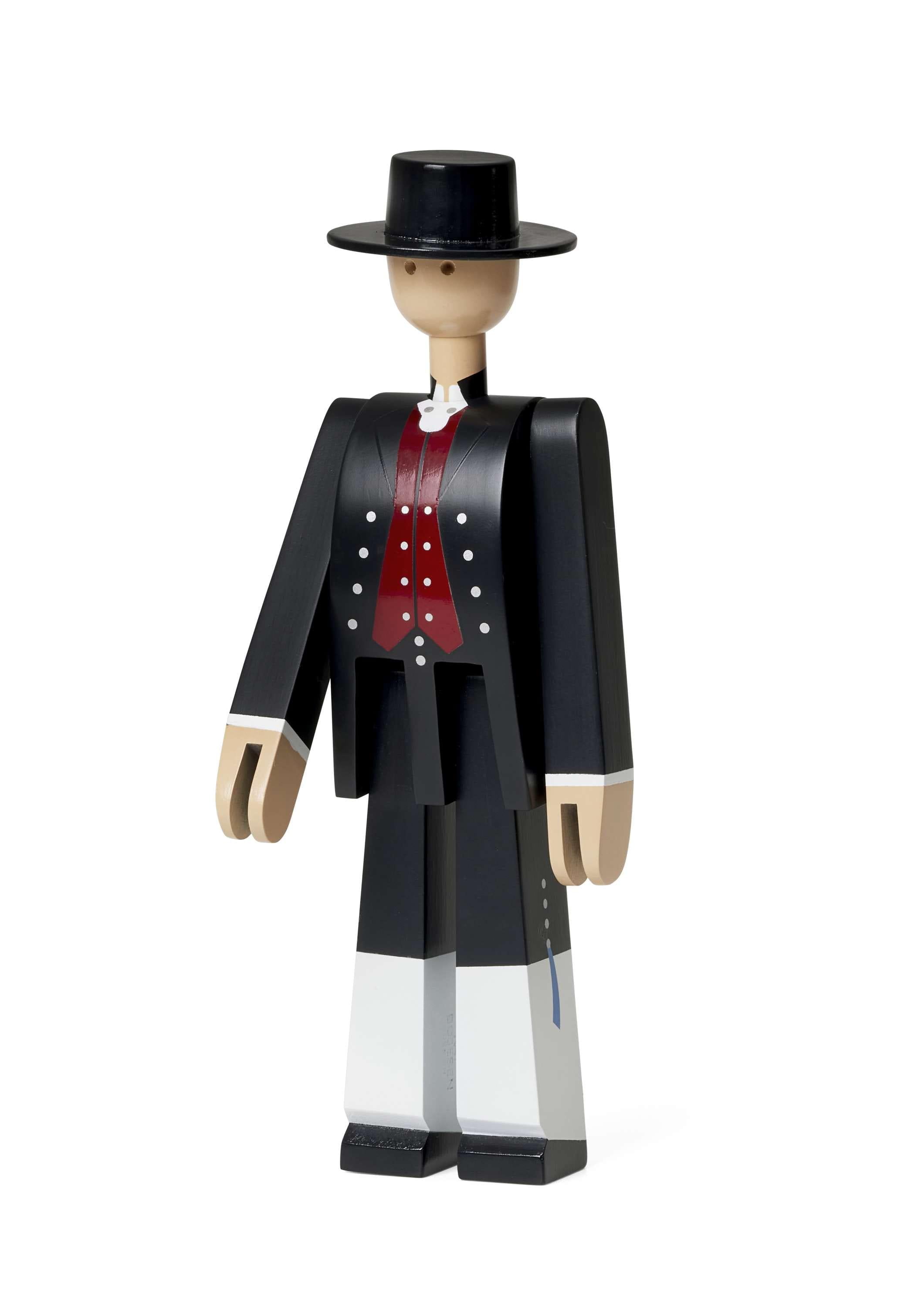[product_category]-Kay Bojesen Norwegian Bunad Man H20.5 Cm Black/Red/White-Kay Bojesen-5709513392880-39288-KAY-2