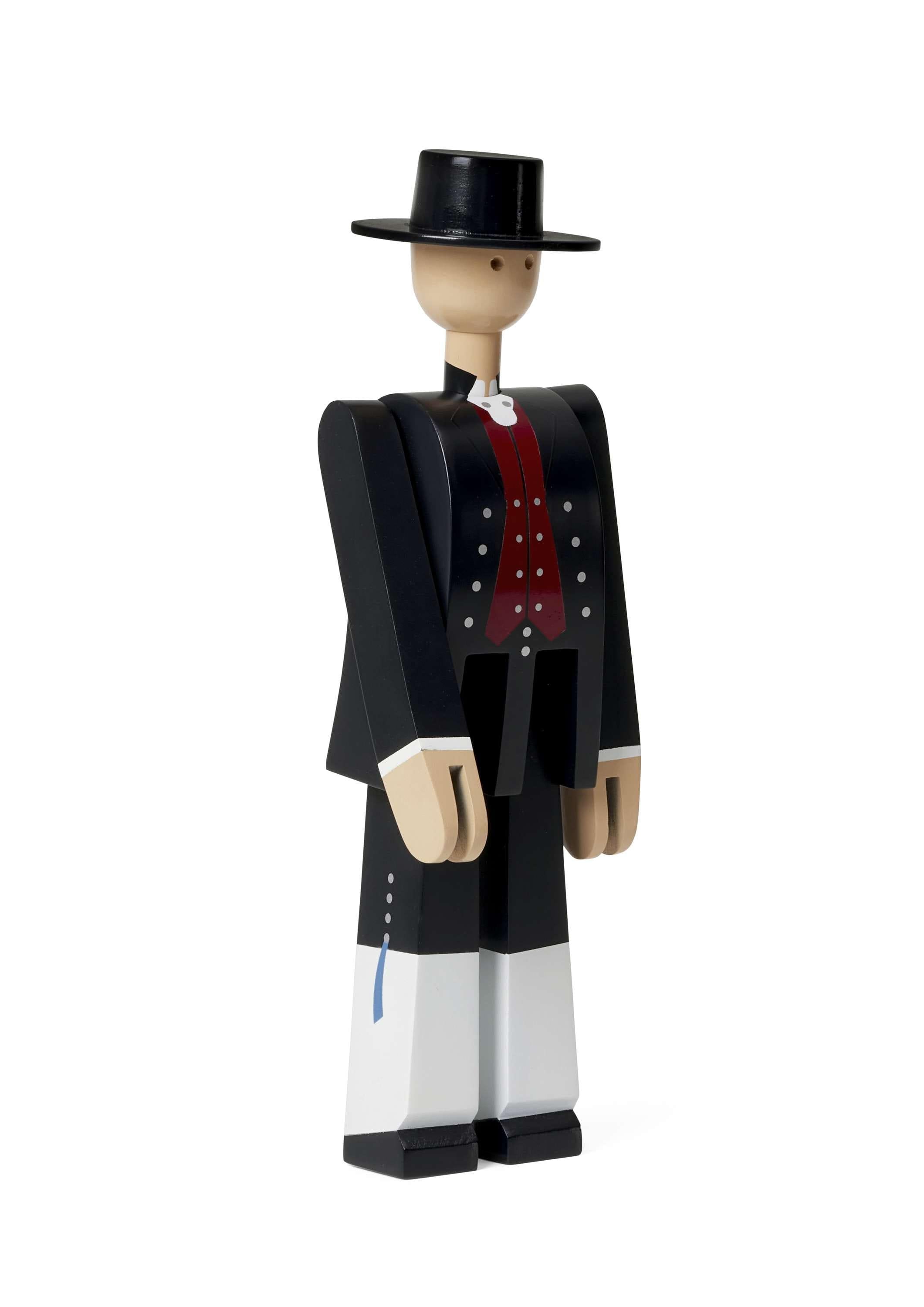 [product_category]-Kay Bojesen Norwegian Bunad Man H20.5 Cm Black/Red/White-Kay Bojesen-5709513392880-39288-KAY-3