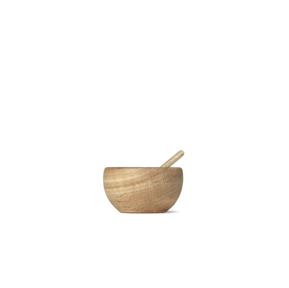 [product_category]-Kay Bojesen Salt Cellar With Spoon ø7 Cm Oak-Kay Bojesen-5709513391210-39121-KAY-3