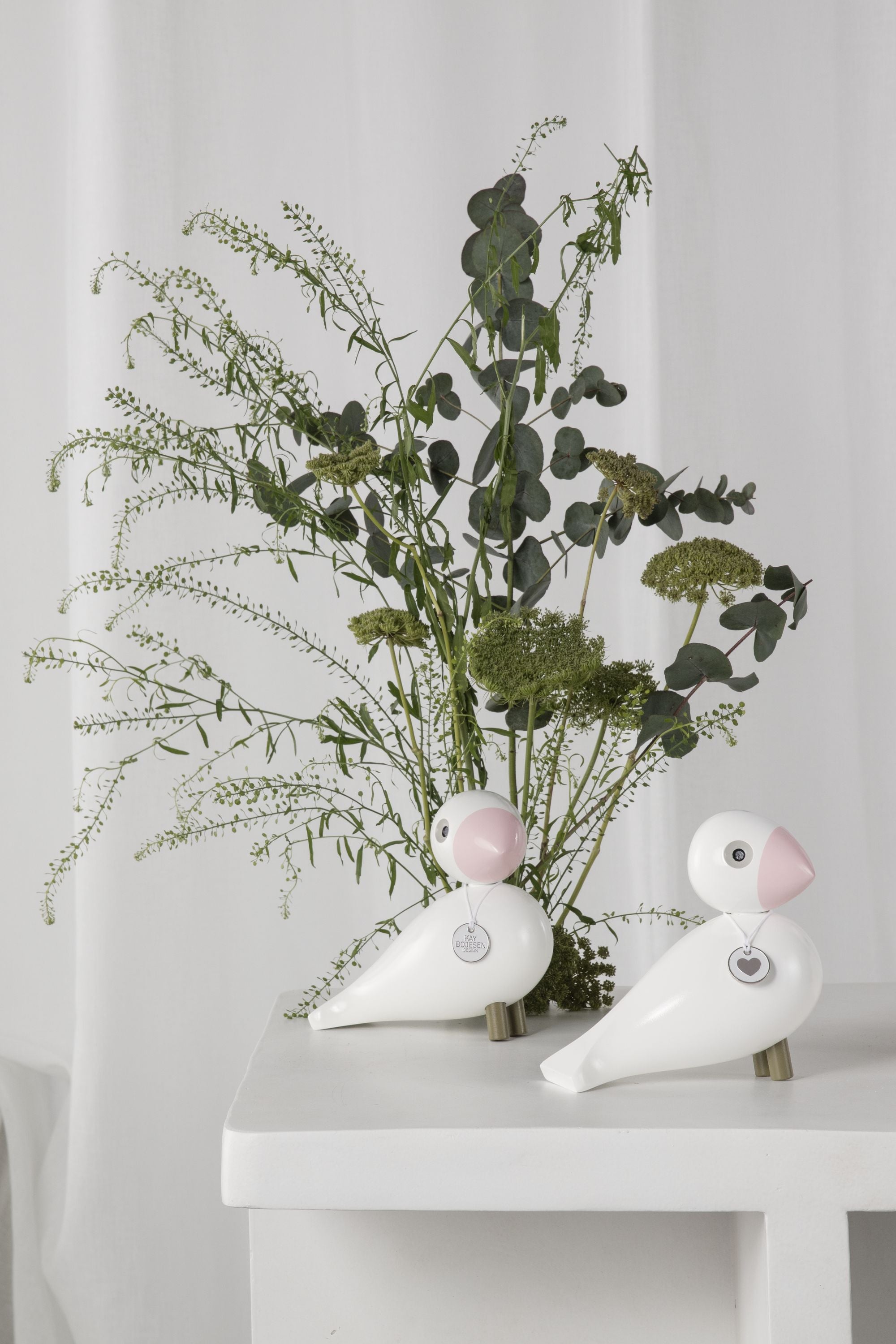 [product_category]-Kay Bojesen Songbird Love H15.5 Cm White/Pink-Kay Bojesen-5709513393511-39351-KAY-9