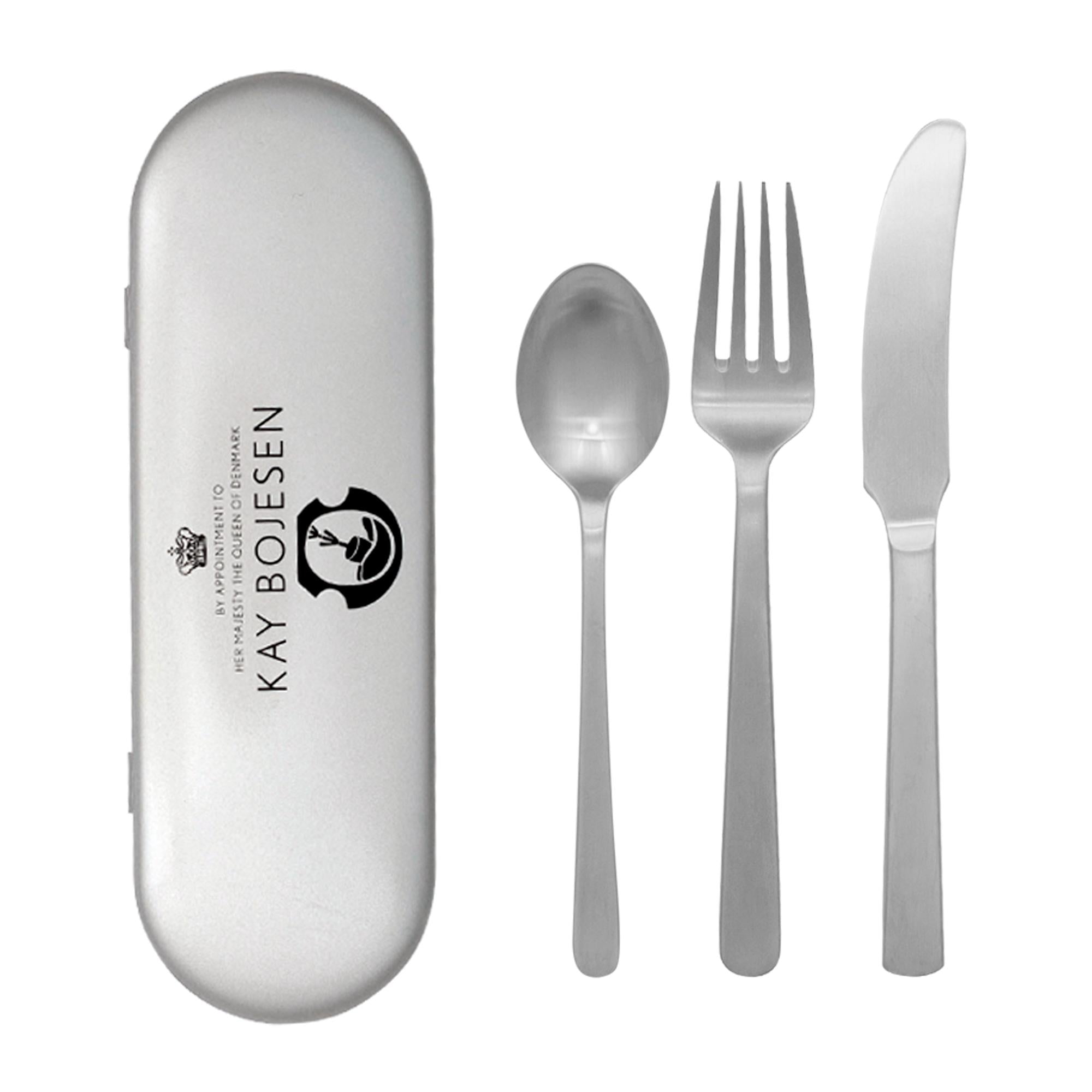 [product_category]-Kay Bojesen Travel Set, Matte Steele Steel-Kay Bojesen ApS-5711168001123-112-KAY-1