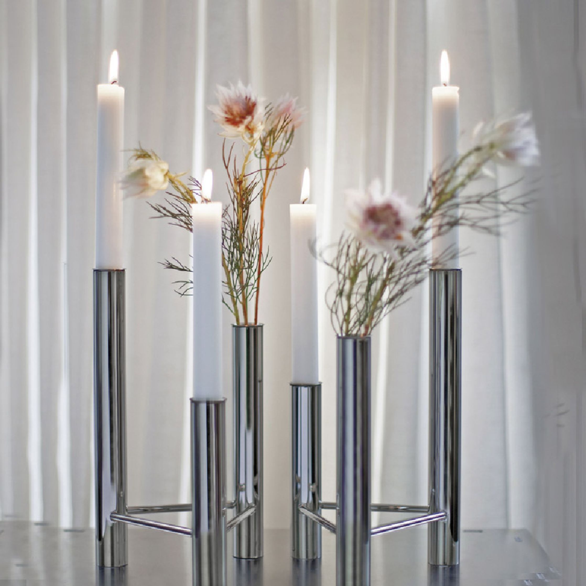 [product_category]-Kay Bojesen Vista Vase And Candlestick, Matte Steele Steel-Kay Bojesen ApS-5711168012303-230-KAY-10