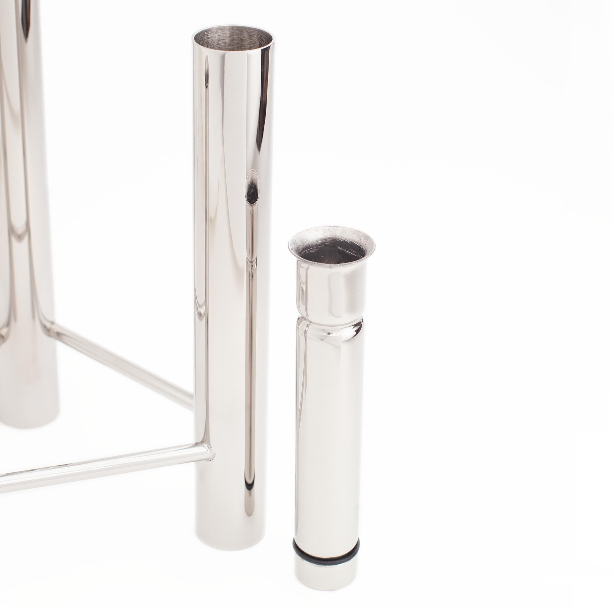 [product_category]-Kay Bojesen Vista Vase And Candlestick, Polished Steel-Kay Bojesen ApS-5711168012310-231-KAY-2