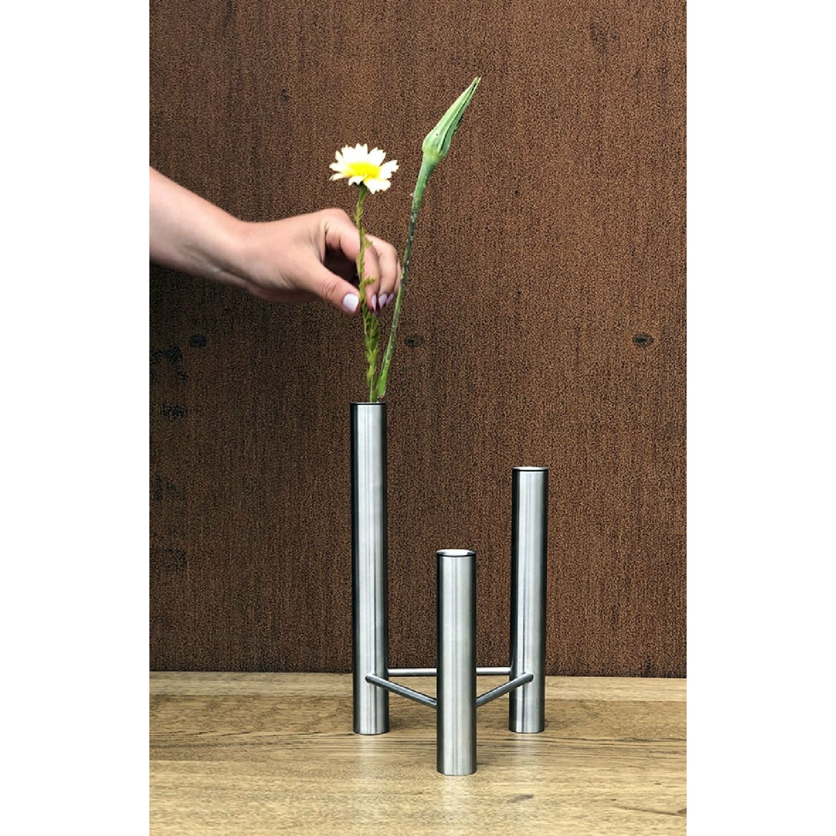 [product_category]-Kay Bojesen Vista Vase And Candlestick, Polished Steel-Kay Bojesen ApS-5711168012310-231-KAY-6