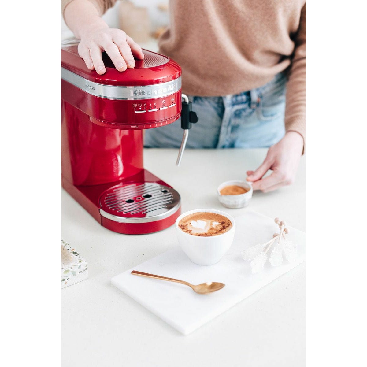 [product_category]-Kitchen Aid 5 Kes6503 Artisan Semi Automatic Espresso Machine, Empire Red-KitchenAid-8003437607516-5KES6503EER-KIT-11