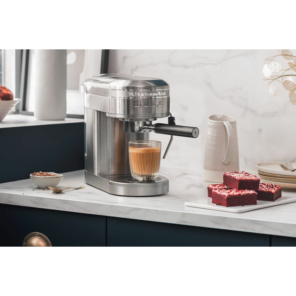 [product_category]-Kitchen Aid 5 Kes6503 Artisan Semi Automatic Espresso Machine, Medallion Silver-KitchenAid-8003437607592-5KES6503EMS-KIT-5