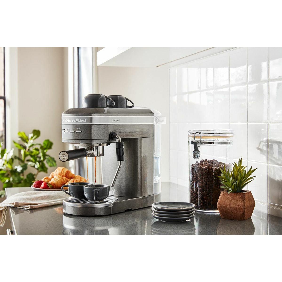 [product_category]-Kitchen Aid 5 Kes6503 Artisan Semi Automatic Espresso Machine, Medallion Silver-KitchenAid-8003437607592-5KES6503EMS-KIT-7