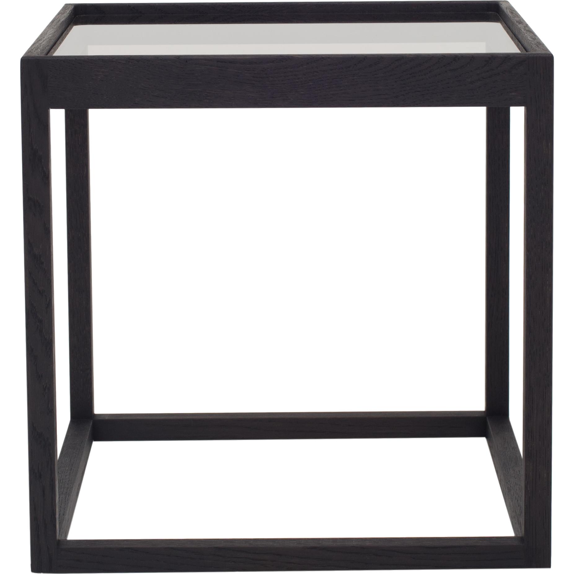 [product_category]-Klassik Studio Kø Cube Side Table Black Oak, Smoked Glass-Klassik Studio-96500301-KLA-1