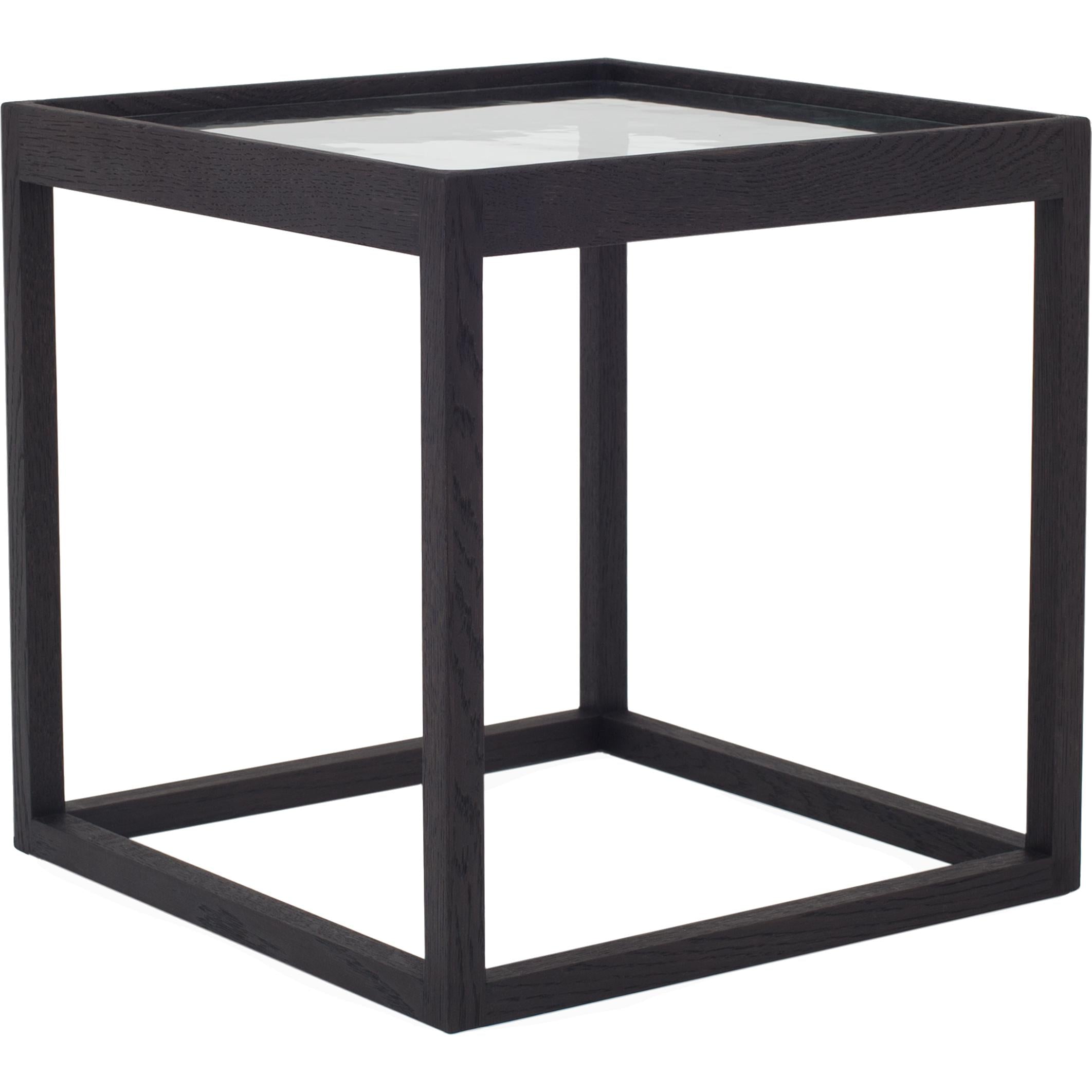 [product_category]-Klassik Studio Kø Cube Side Table Black Oak, Smoked Glass-Klassik Studio-96500301-KLA-2