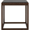 Klassik Studio Kø Cube Boční stůl Black Smoked Oak, tmavě šedý mramor