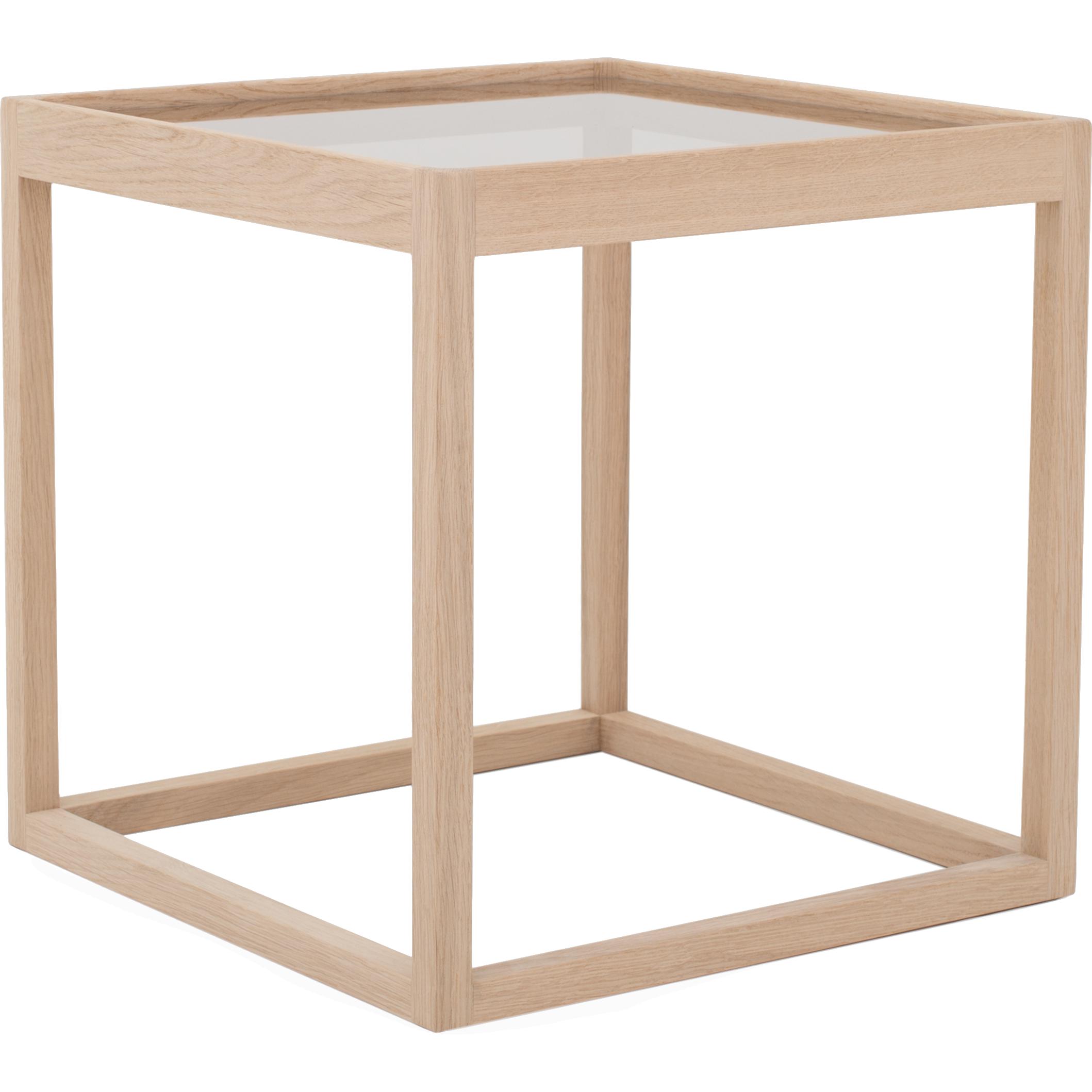 [product_category]-Klassik Studio Kø Cube Side Table Oak Soap, Smoked Glass-Klassik Studio-96500401-KLA-2