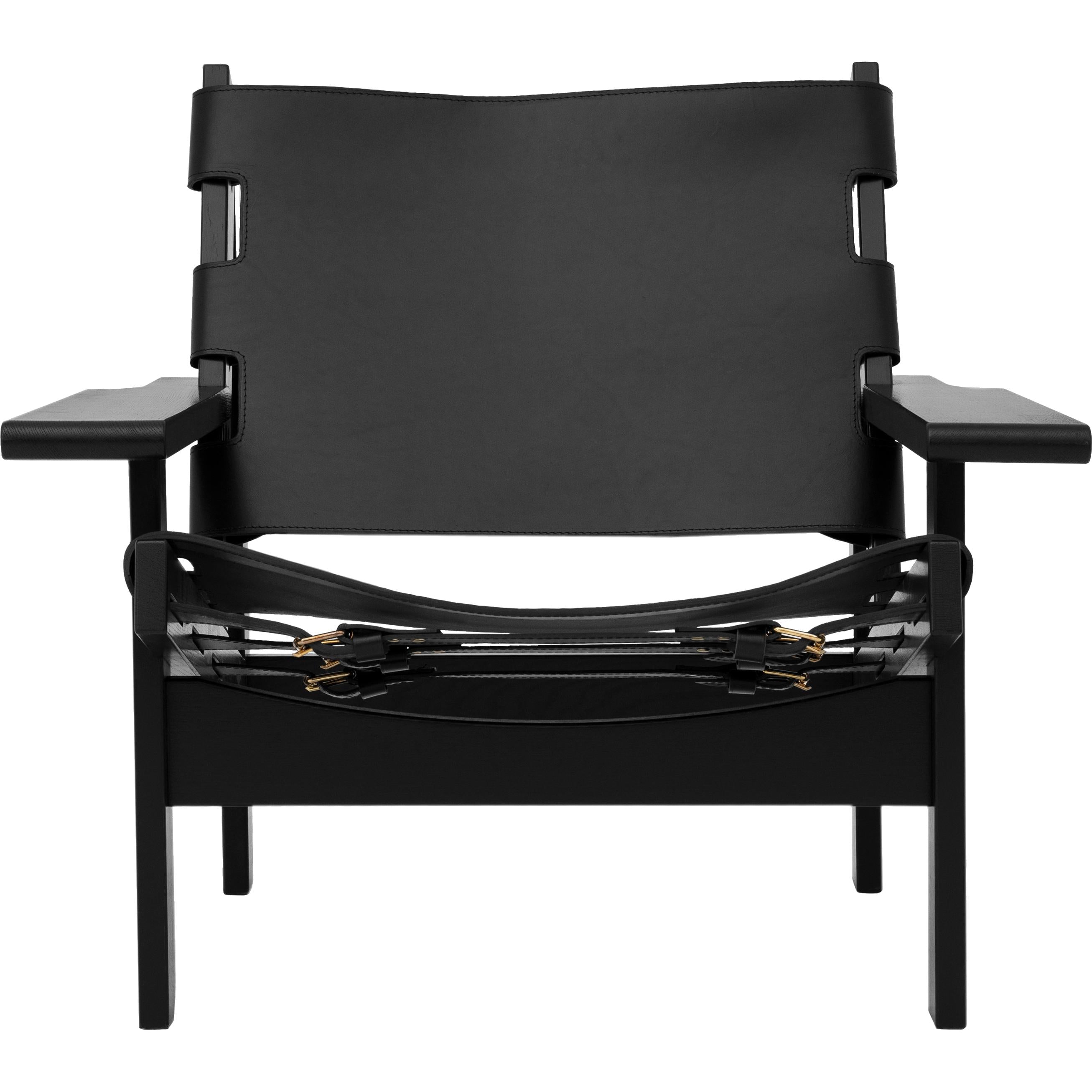 [product_category]-Klassik Studio Kø Hunting Chair Oak Black, Black Leather-Klassik Studio-HUNTING-BLACKOAK-BLACKLEATHER-KLA-2