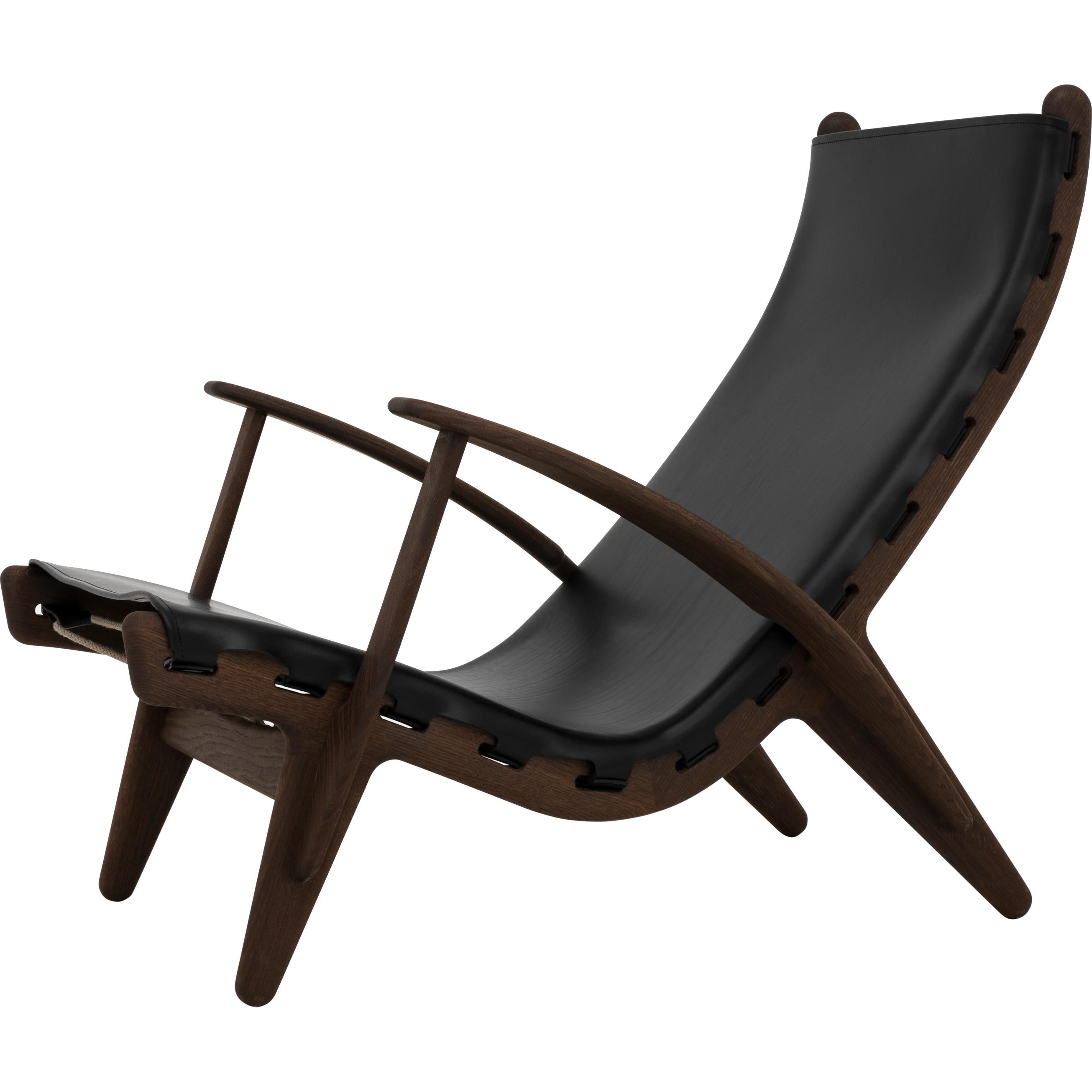 [product_category]-Klassik Studio Pv King's Chair Smoked Oak, Black Leather-Klassik Studio-KING-92500201+92454101-KLA-1