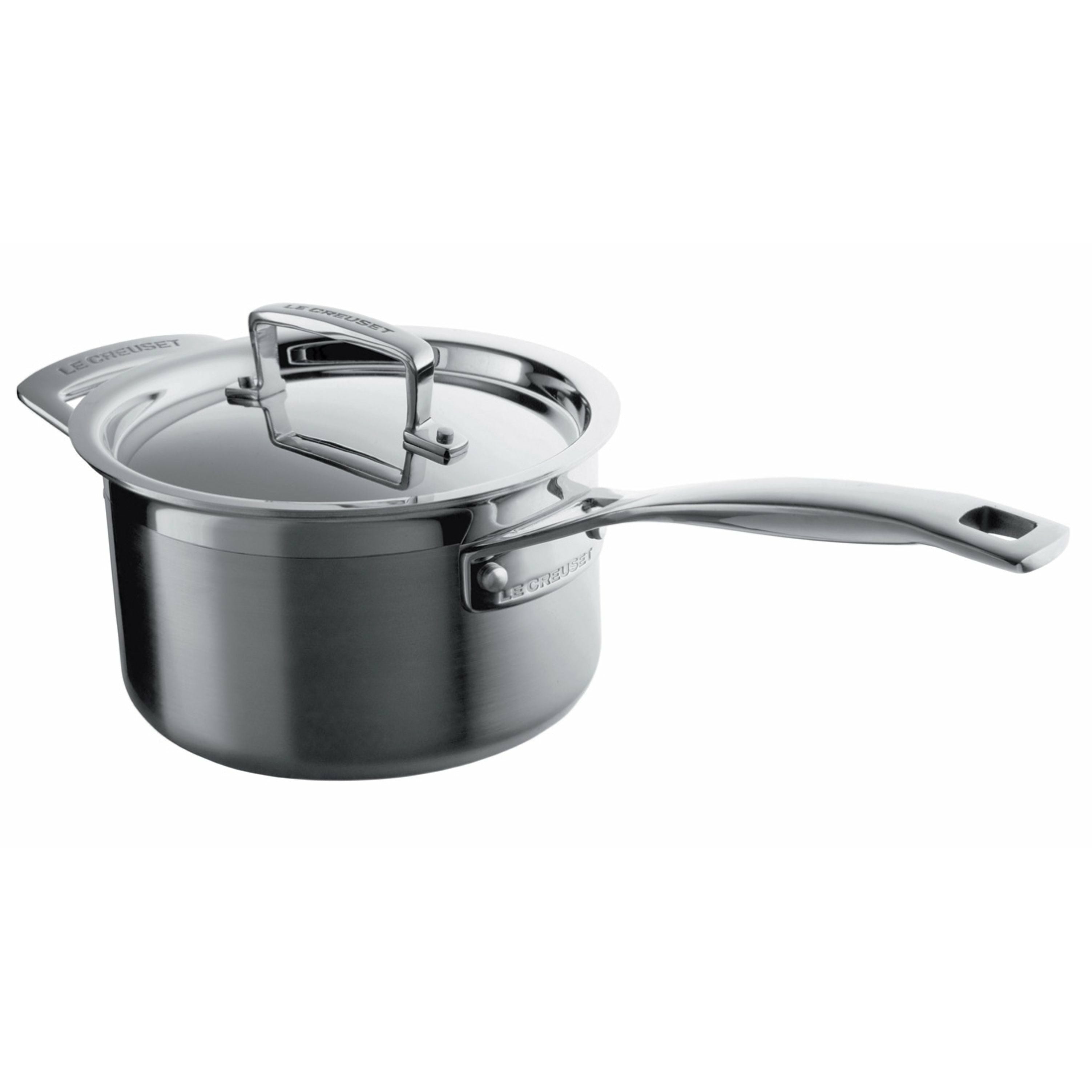 [product_category]-Le Creuset 3 Ply Stainless Steel Saucepan With Lid 2.8 L, 18 Cm-Le Creuset-630870042130-96200918001000-LEC-1
