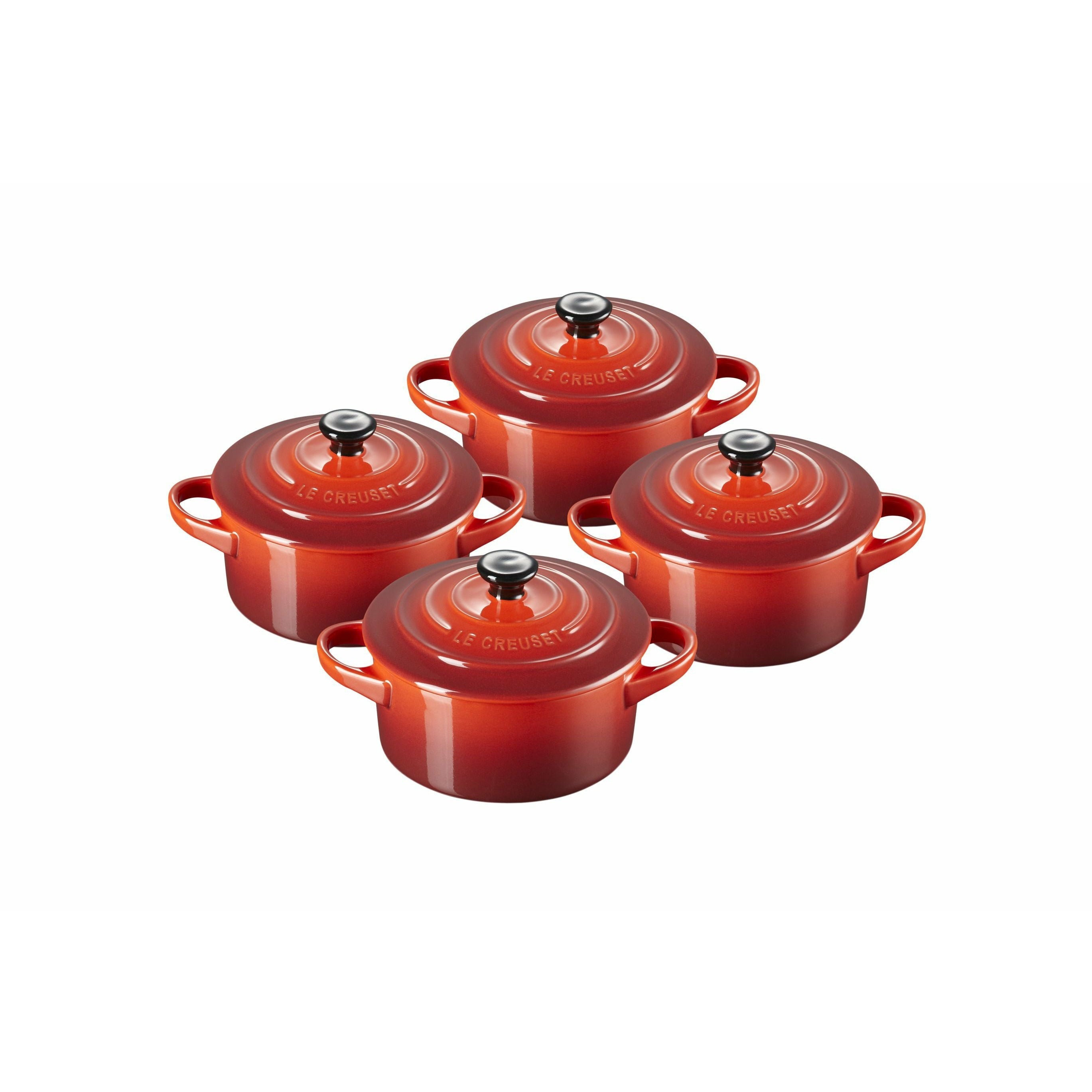 [product_category]-Le Creuset Mini Cocotte 10 X 5 Cm Cherry Red, 4 Pcs.-Le Creuset-843251107438-79212100600100-LEC-1