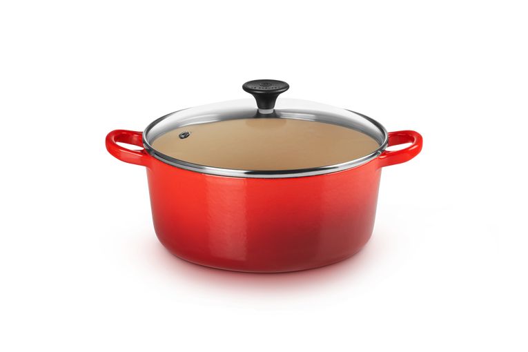 [product_category]-Le Creuset Round Casserole With Glass Lid 22 Cm, Cerise-Le Creuset-0024147308690-27001220602461-LEC-4