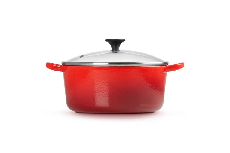 [product_category]-Le Creuset Round Casserole With Glass Lid 22 Cm, Cerise-Le Creuset-0024147308690-27001220602461-LEC-5
