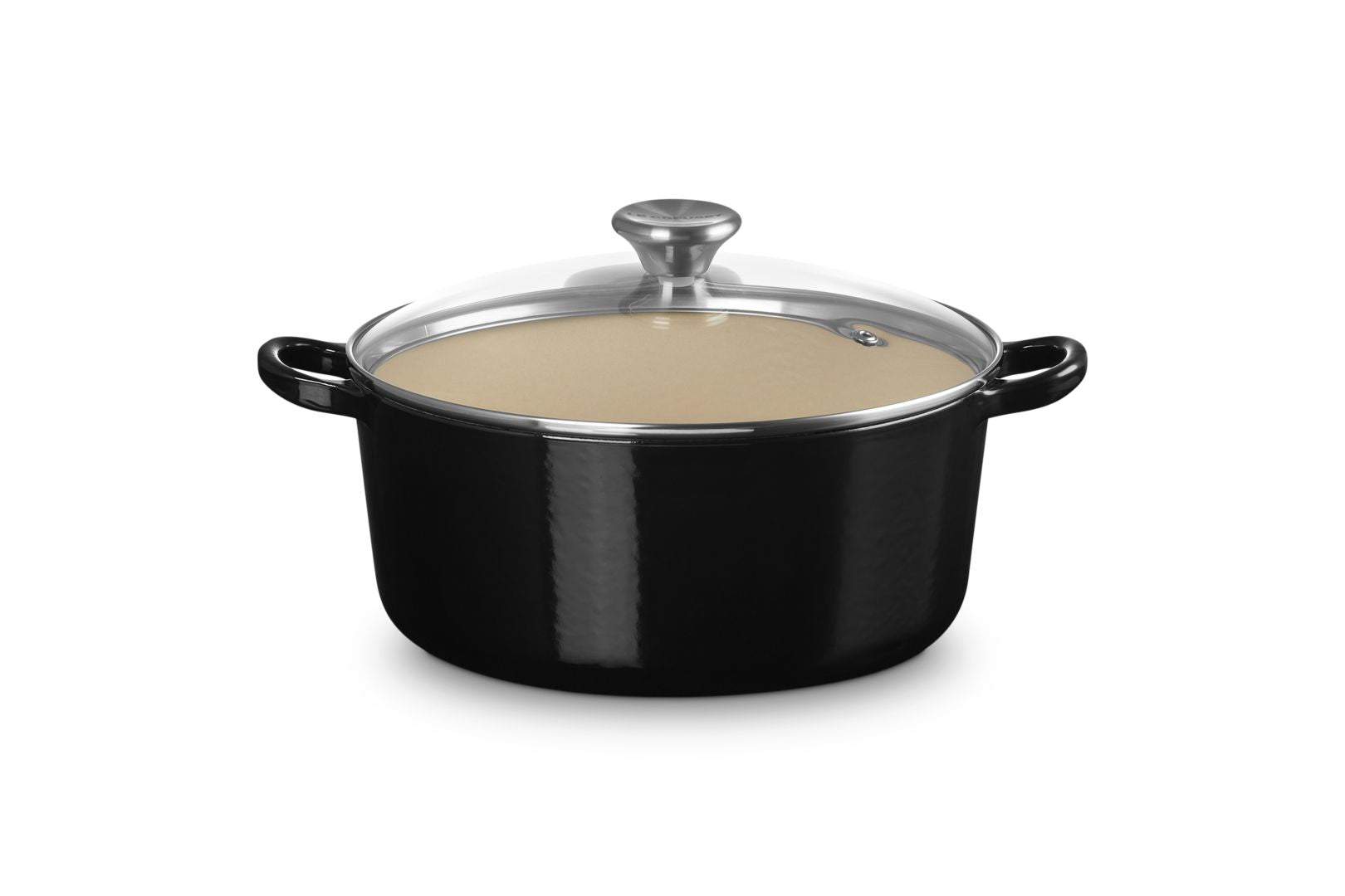[product_category]-Le Creuset Round Casserole With Glass Lid 24 Cm, Black Onyx-Le Creuset-0024147314202-27001241402423-LEC-3