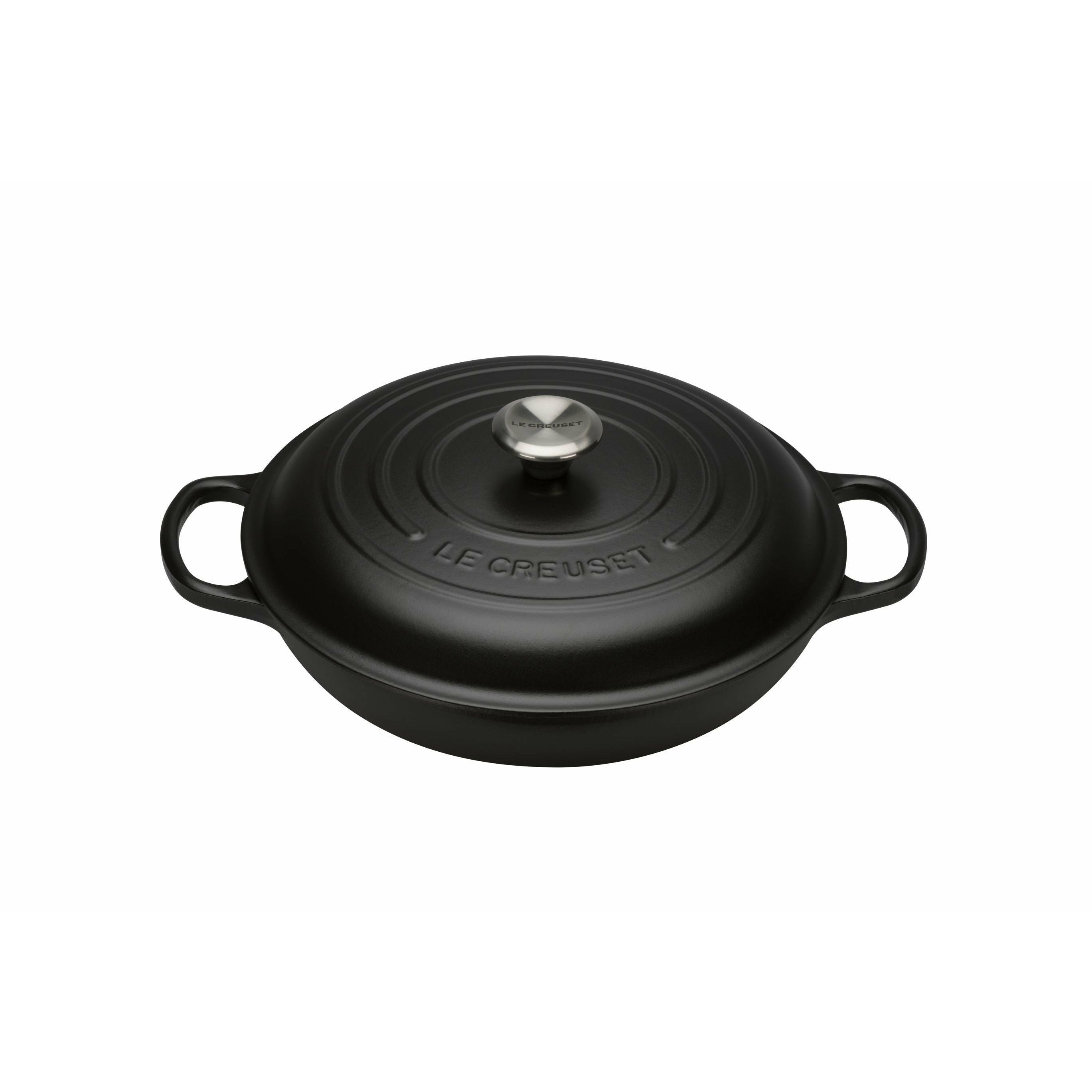 [product_category]-Le Creuset Signature Gourmet Professional Pot With Black Inner Enamel 30 Cm, Black-Le Creuset-24147263005-21180300000430-LEC-1