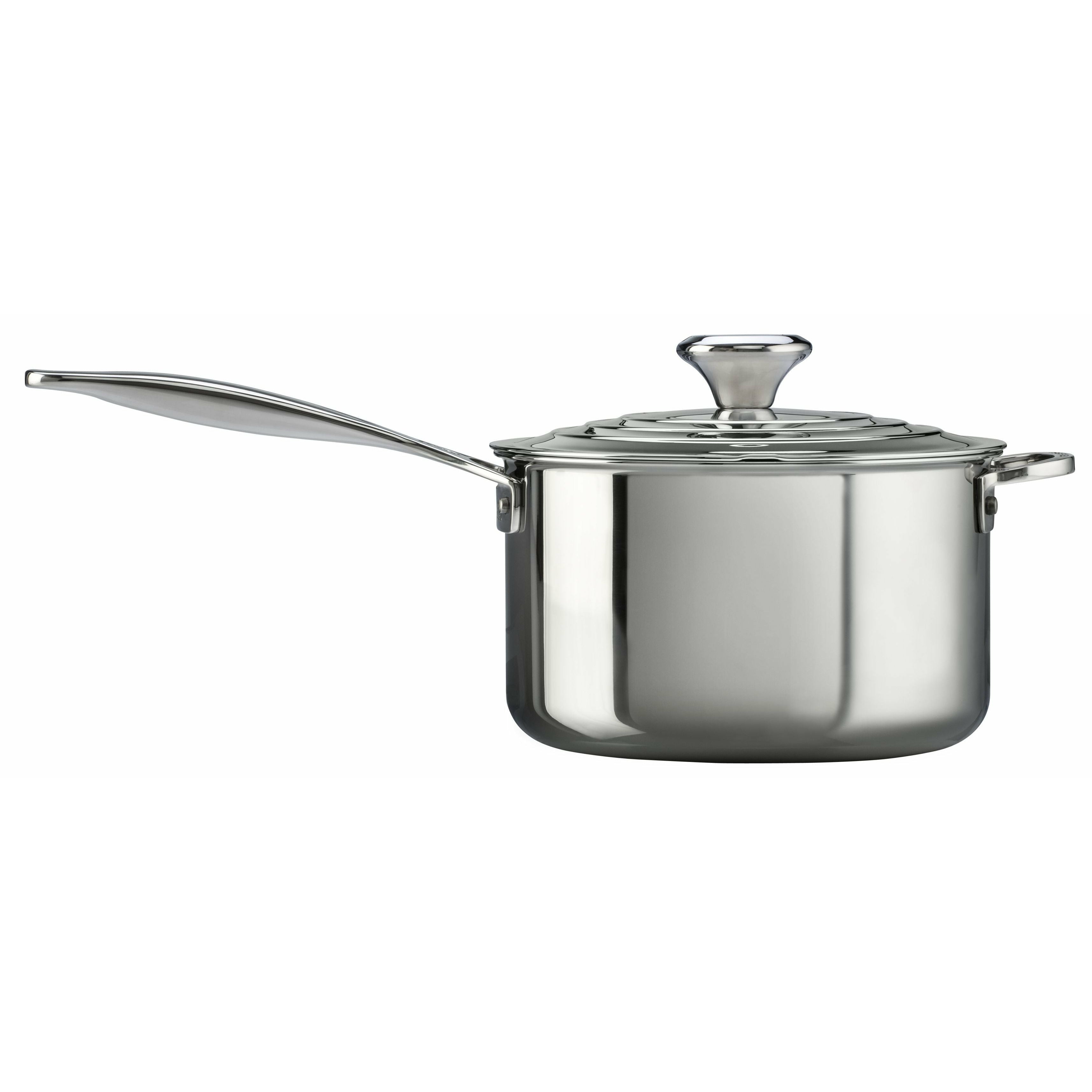 [product_category]-Le Creuset Signature Stainless Steel Saucepan 3.8 L With Lid & Helper Handle-Le Creuset-630870131421-96600920001600-LEC-4