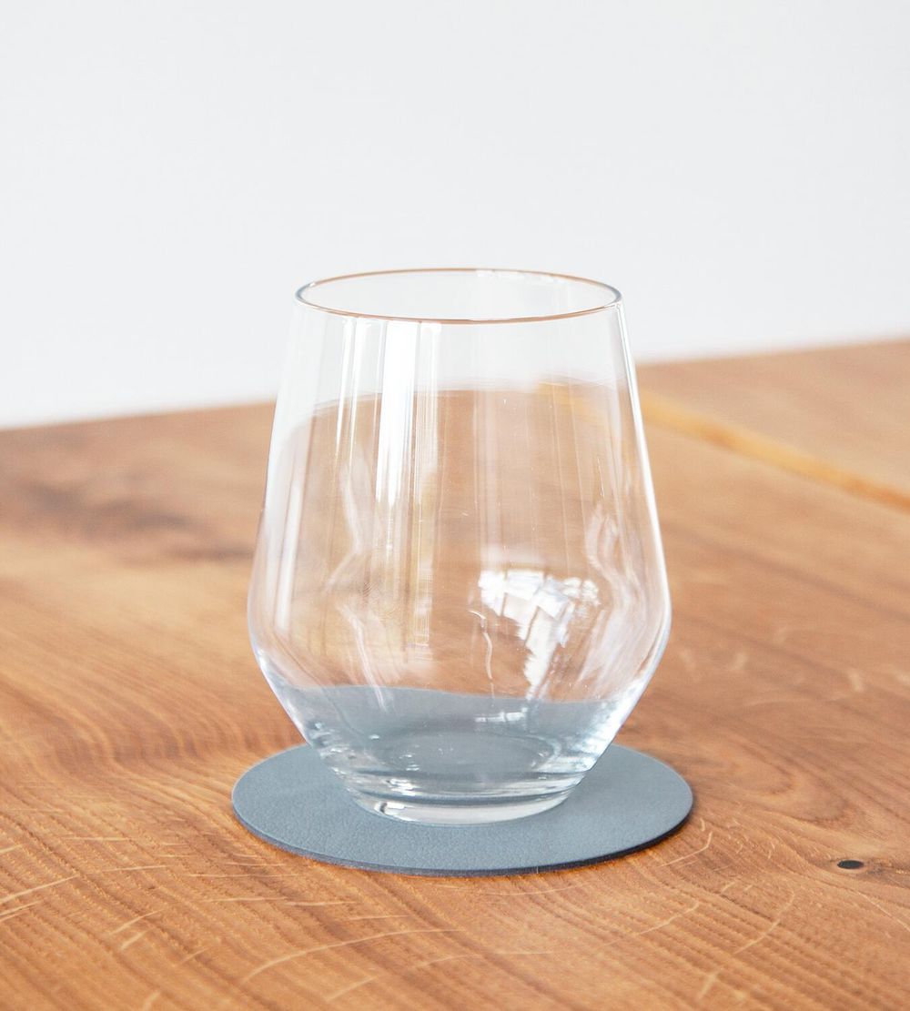 [product_category]-Lind Dna Circle Glass Coaster Nupo Leather, Light Blue-Lind DNA-5711590043012-982503-LIN-2