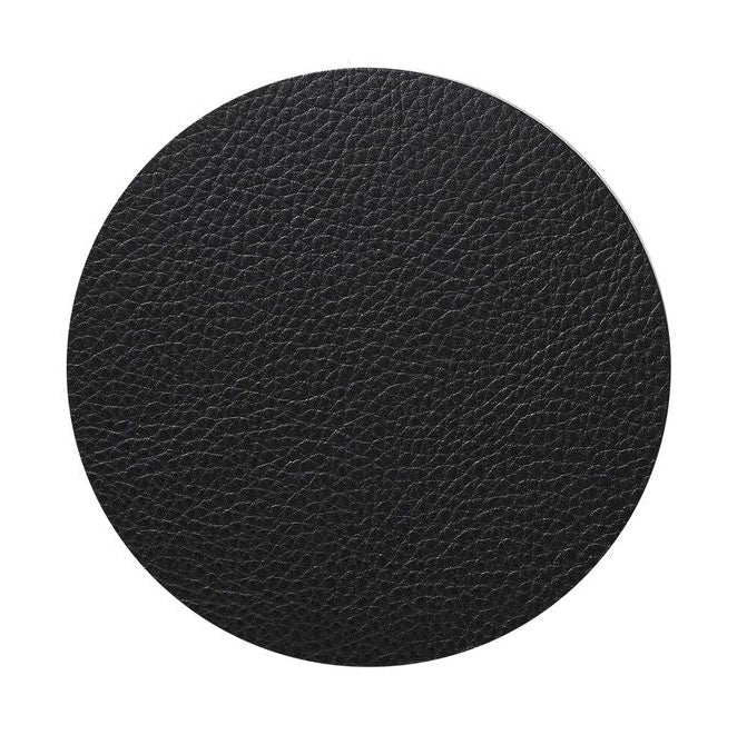 [product_category]-Lind Dna Circle Glass Coaster Serene Leather, Black-Lind DNA-5711590996981-991522-LIN-1